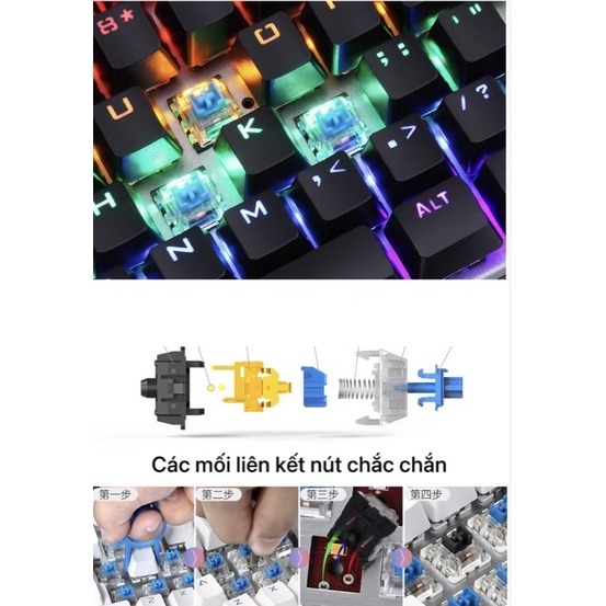 Bộ Bàn Phím Và Chuột Cơ Forev Fv-609 Cao Cấp