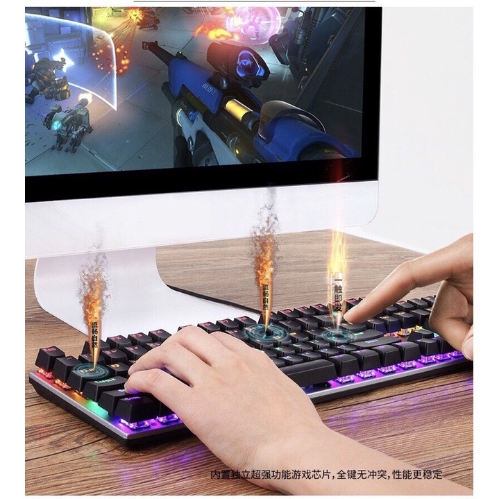 Bộ Bàn Phím Và Chuột Cơ Forev Fv-609 Cao Cấp